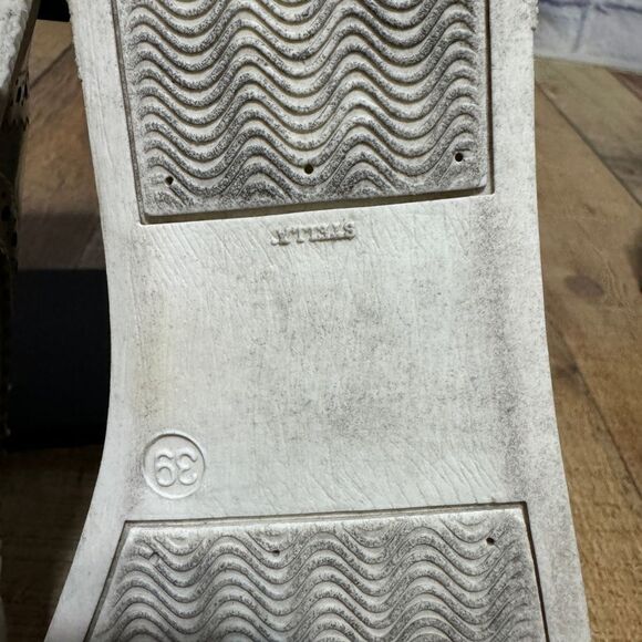 Shellys London Platform lace up Shoes Metallic Silver Sneaker Made in Spain - Picture 12 of 12